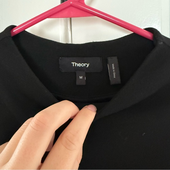 Theory Black Double Knit Jersey High Neck Sleeveless Above the Knee Dress Size 6 - Picture 4 of 9